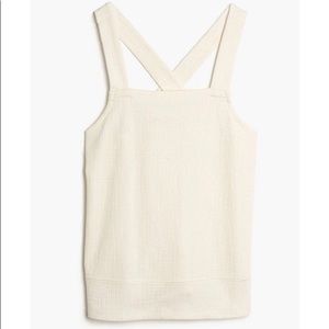 Bleached Linen Knit Apron Tank